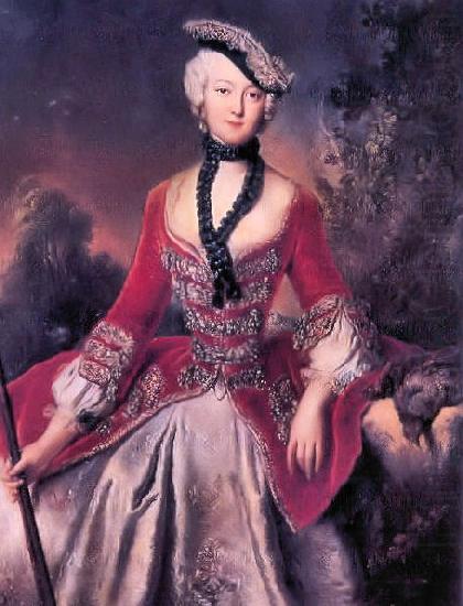 antoine pesne Portrait of Sophie Marie Grafin Voss